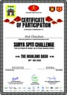 Surya Spiti Challenge 10K – The Highland Dash certificate